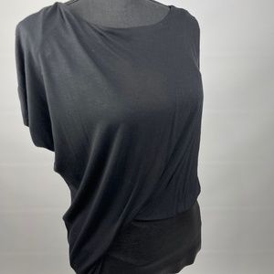 Bailey 44 - Black Short Sleeved Shirt W/ Genuine Leather Waistline